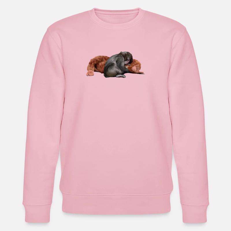 Punch - das Äffchen - Stanley/Stella Unisex Bio-Sweatshirt CHANGER  - Hellrosa