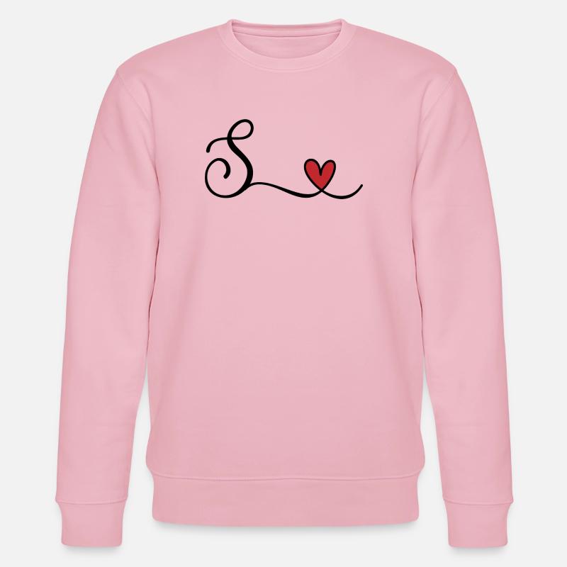Letter S - Stanley/Stella CHANGER Unisex Organic Sweatshirt - cotton pink
