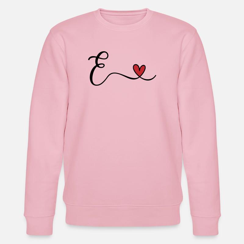 Buchstabe E Monogramm - Stanley/Stella Unisex Bio-Sweatshirt CHANGER  - Hellrosa