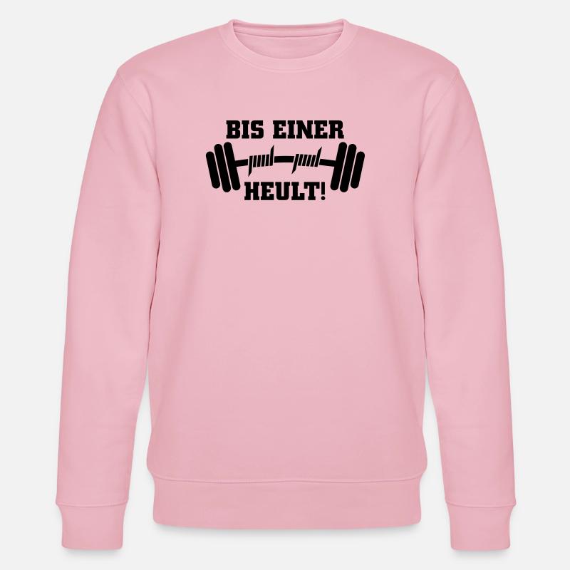 Bis einer heult Hantel - Stanley/Stella Unisex Bio-Sweatshirt CHANGER  - Hellrosa