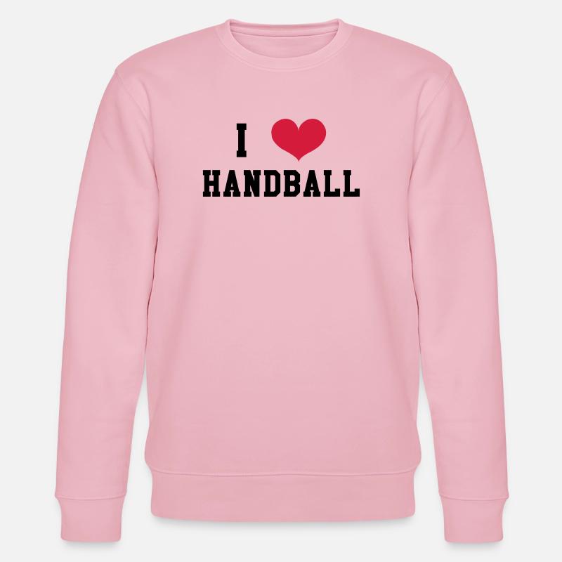 I Love Handball - Stanley/Stella Unisex Bio-Sweatshirt CHANGER  - Hellrosa