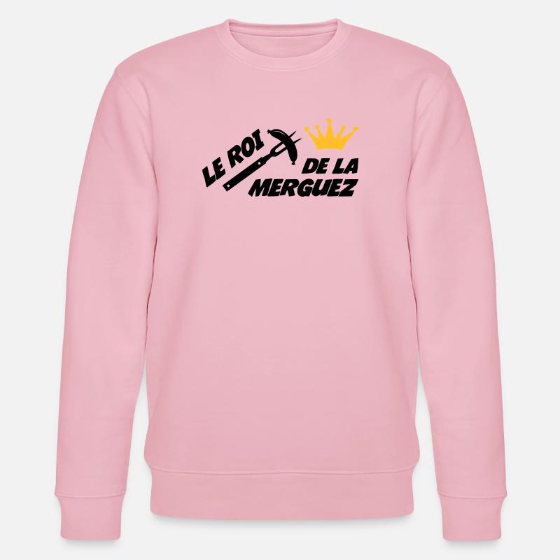 Le Roi de la Merguez ! - Sweat bio CHANGER Stanley/Stella Unisexe - rose pâle