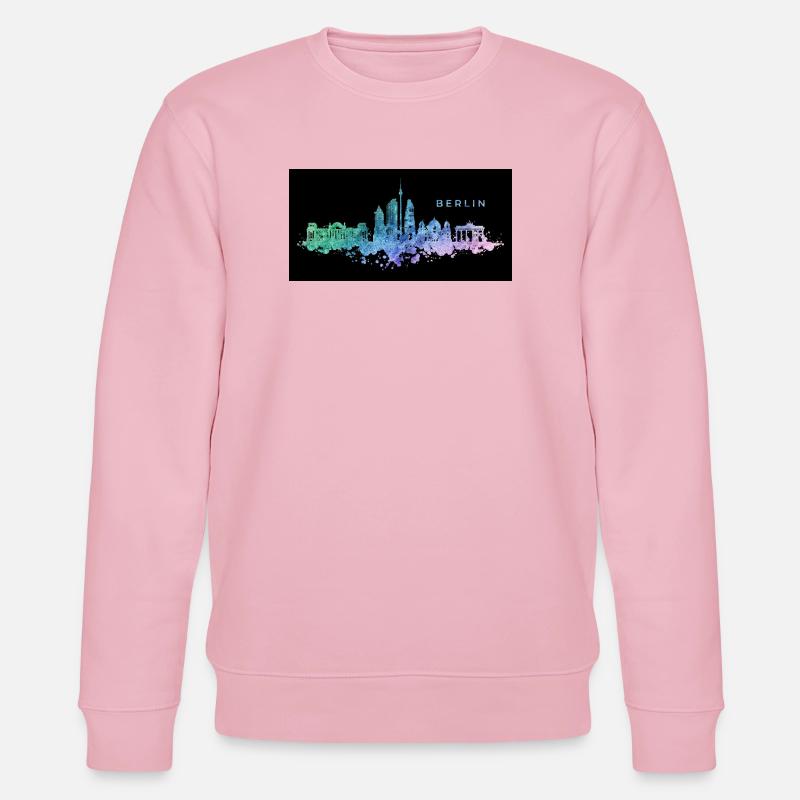Berlin Skyline - Stanley/Stella Unisex Bio-Sweatshirt CHANGER  - Hellrosa