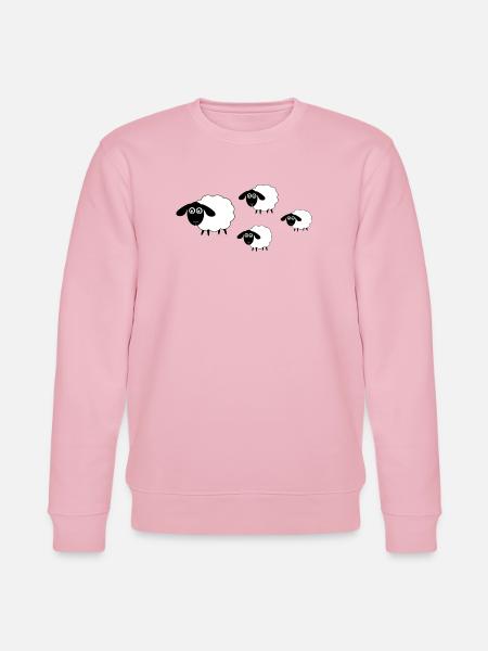 Schafe Schäfchen Lamm - Stanley/Stella Unisex Bio-Sweatshirt CHANGER - Hellrosa