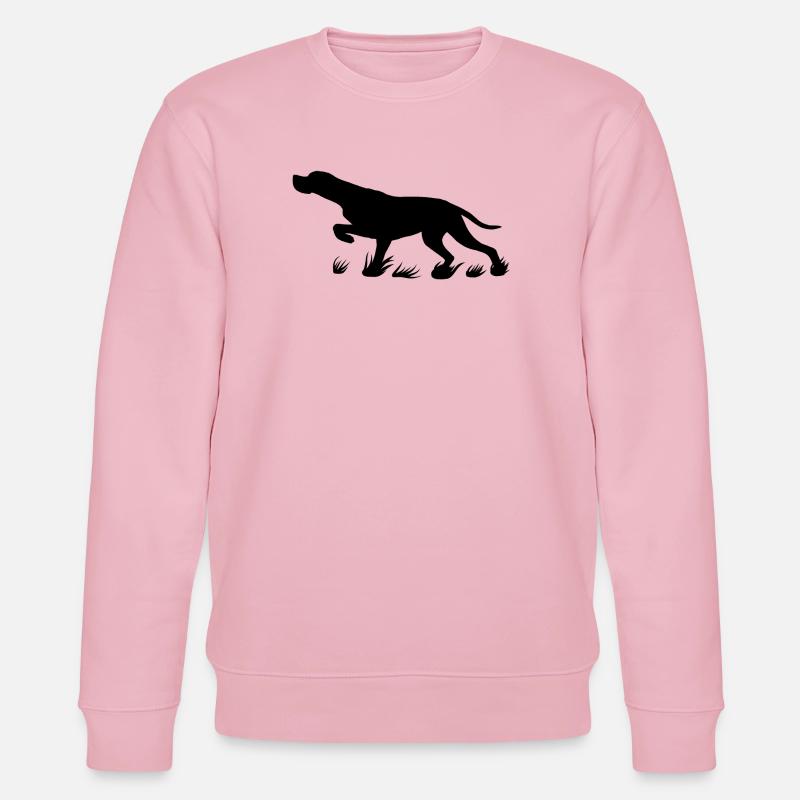 schwarzer Pointer vorstehend - Stanley/Stella Unisex Bio-Sweatshirt CHANGER  - Hellrosa