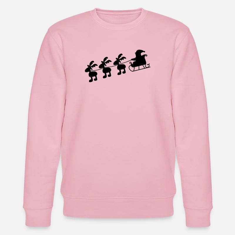 Weihnachtsmann mit Schlitten - Stanley/Stella Unisex Bio-Sweatshirt CHANGER  - Hellrosa