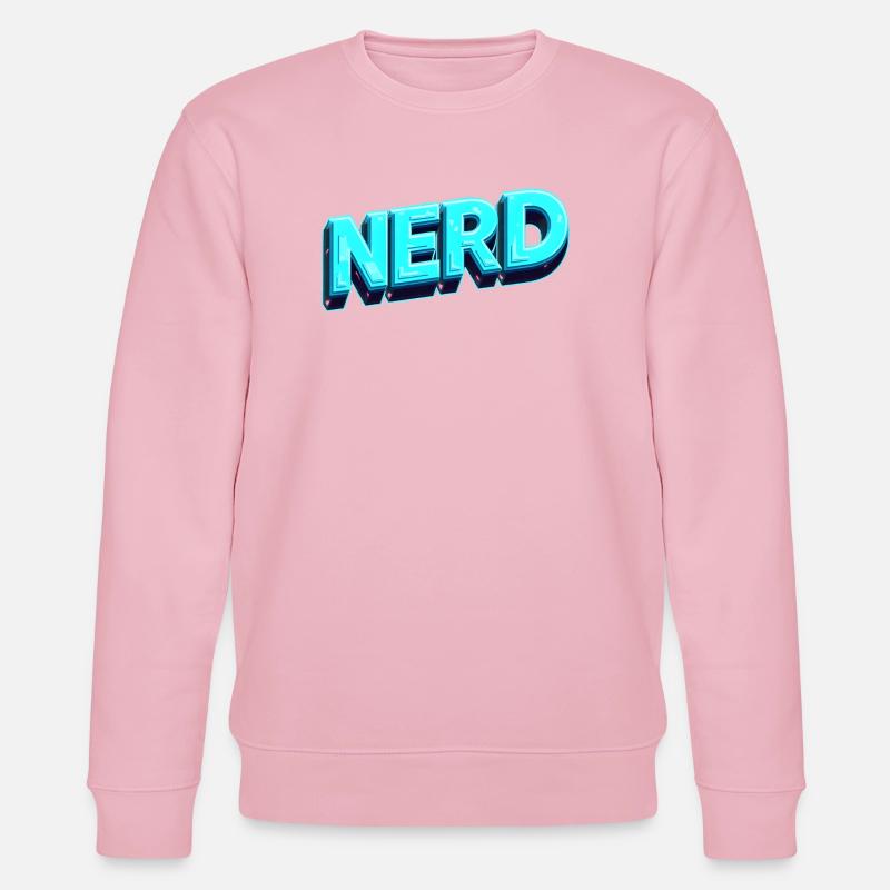 Nerd Neon 3D Retro - Stanley/Stella Unisex Bio-Sweatshirt CHANGER  - Hellrosa