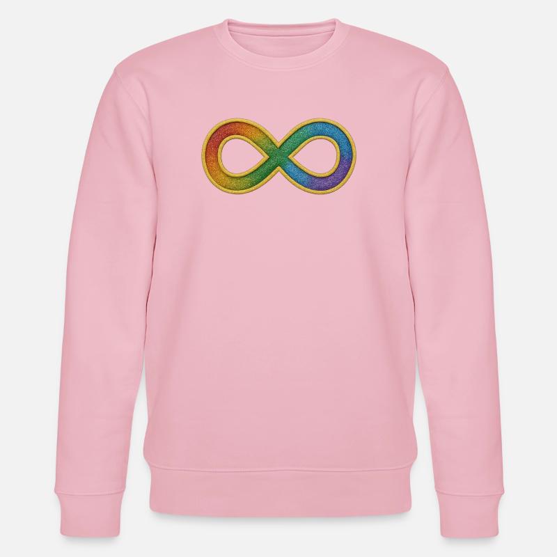 Rainbow infinity symbol for diversity - Stanley/Stella CHANGER Unisex Organic Sweatshirt - cotton pink