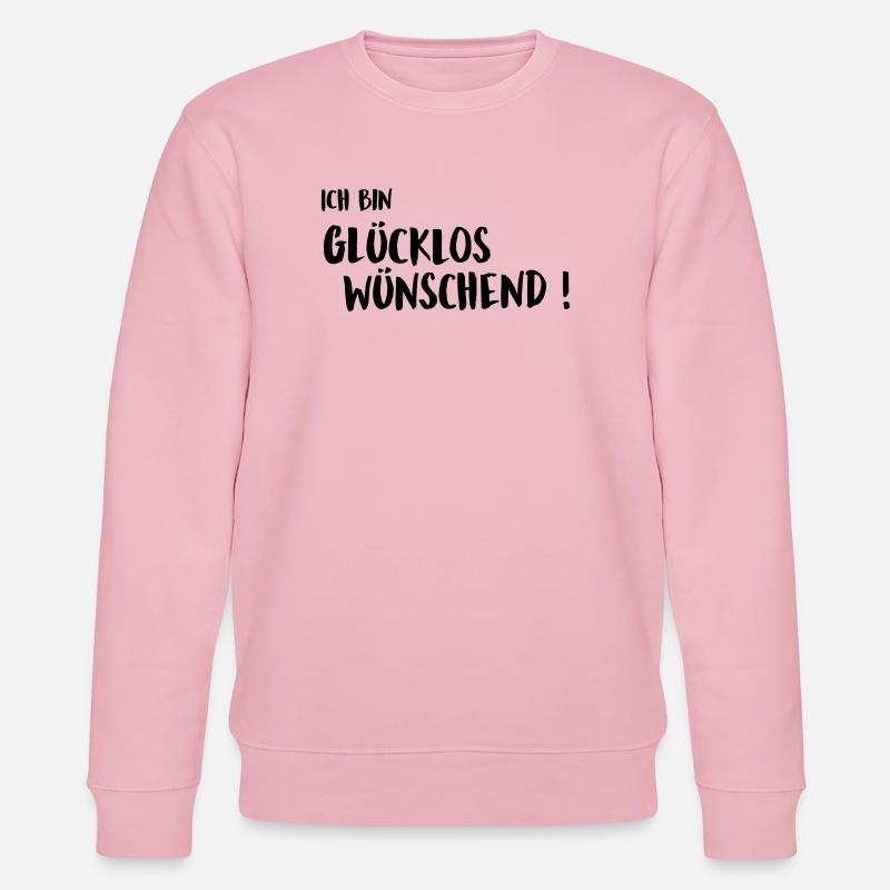 gluecklos wuenschend - Stanley/Stella Unisex Bio-Sweatshirt CHANGER  - Hellrosa
