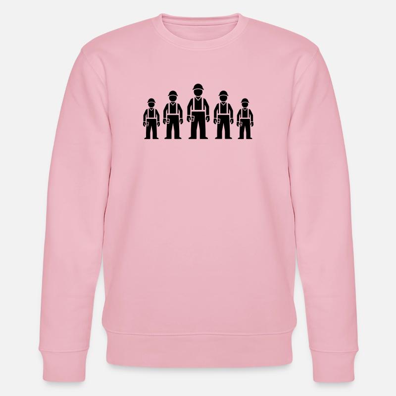 Construction Worker Team - Stanley/Stella CHANGER Unisex Organic Sweatshirt - cotton pink