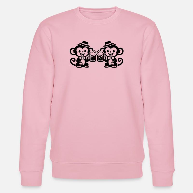 Équipe Monkey Beer - Sweat bio CHANGER Stanley/Stella Unisexe - rose pâle