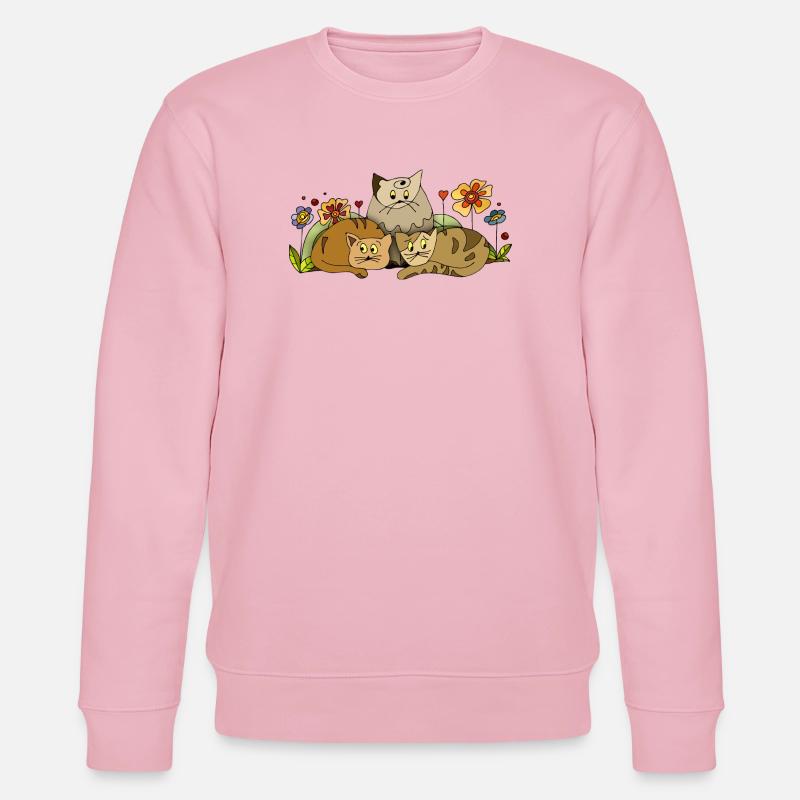 Katzen - Stanley/Stella Unisex Bio-Sweatshirt CHANGER  - Hellrosa