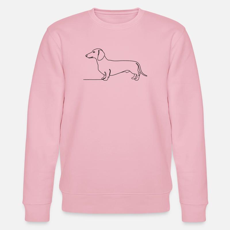 Dackel Teckel One Line Art - Stanley/Stella Unisex Bio-Sweatshirt CHANGER  - Hellrosa