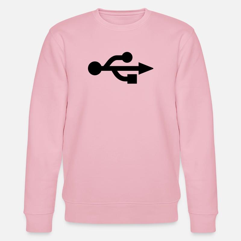 USB Logo - Nerd - Geek - Stanley/Stella Unisex Bio-Sweatshirt CHANGER  - Hellrosa