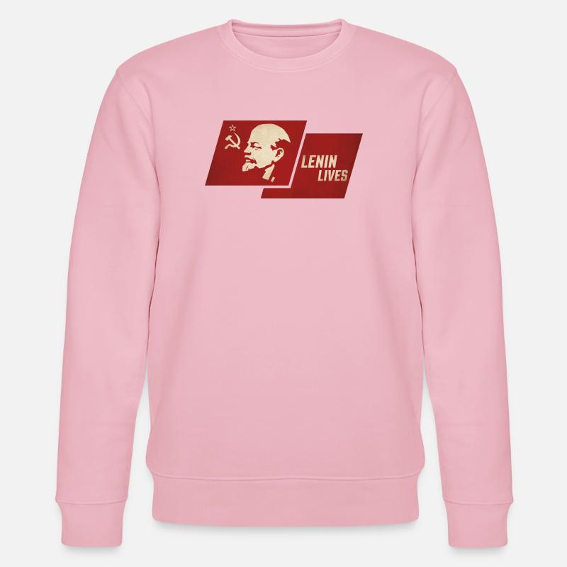 Lenin lebt Flagge - Stanley/Stella Unisex Bio-Sweatshirt CHANGER  - Hellrosa