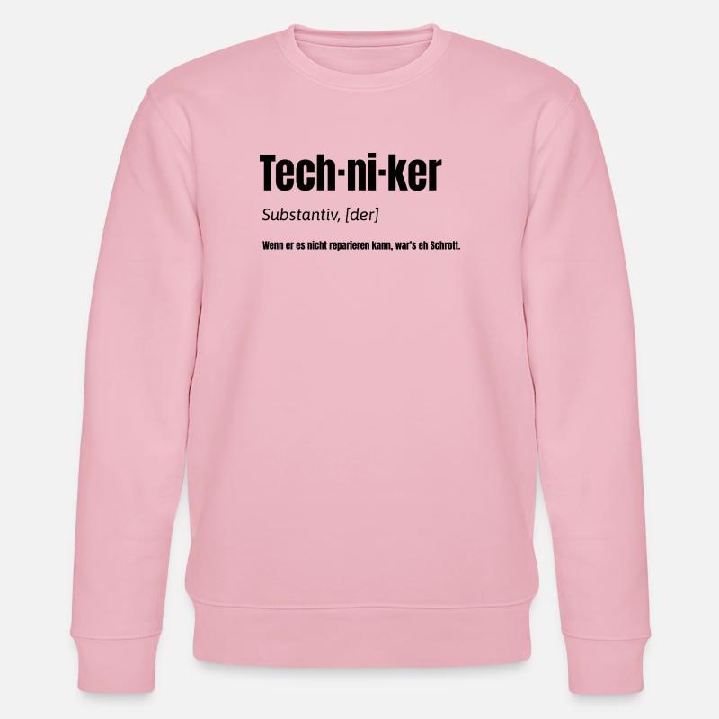 Techniker – Witziges Design - Stanley/Stella Unisex Bio-Sweatshirt CHANGER  - Hellrosa