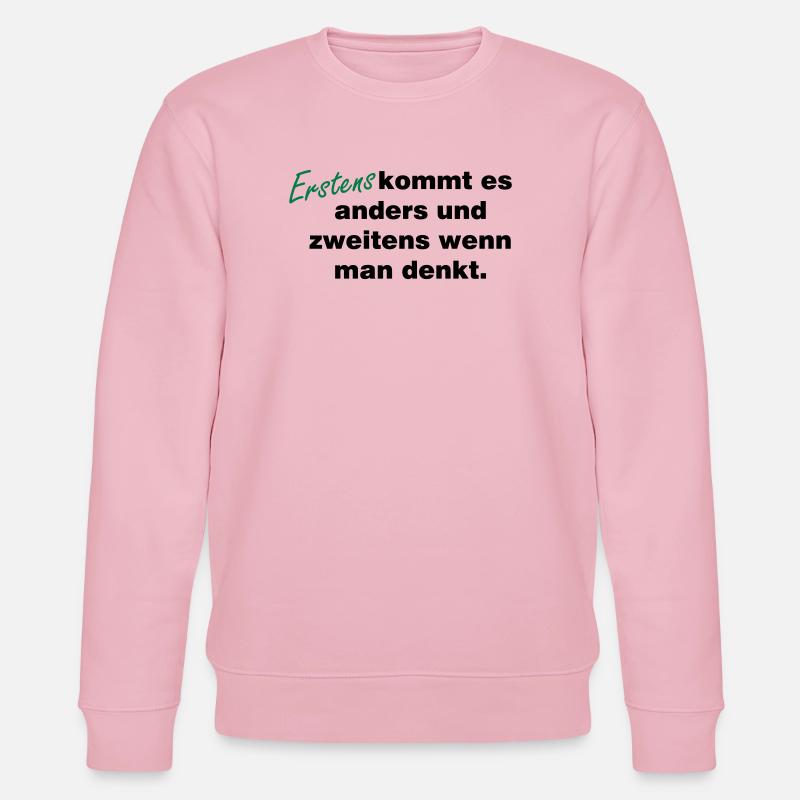 Wenn_man_denkt - Stanley/Stella Unisex Bio-Sweatshirt CHANGER  - Hellrosa