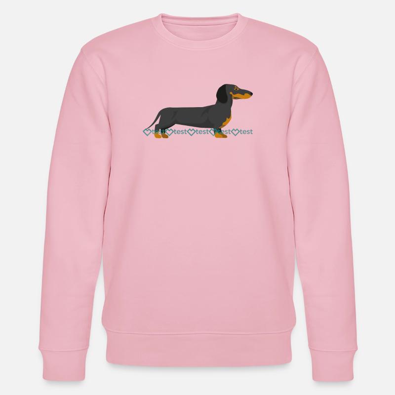 Dackel Bild - Stanley/Stella Unisex Bio-Sweatshirt CHANGER  - Hellrosa