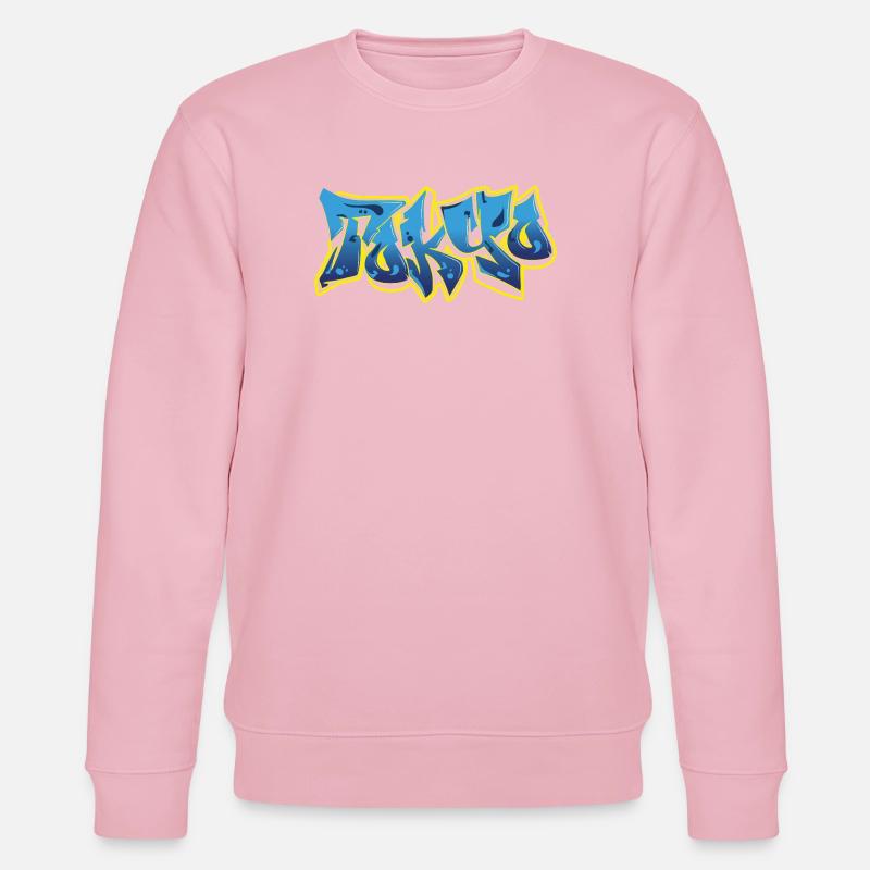 Cool Graffiti Tokyo Blue - Sweat bio CHANGER Stanley/Stella Unisexe - rose pâle