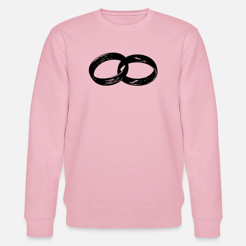 Hochzeitsringe - Stanley/Stella Unisex Bio-Sweatshirt CHANGER  - Hellrosa