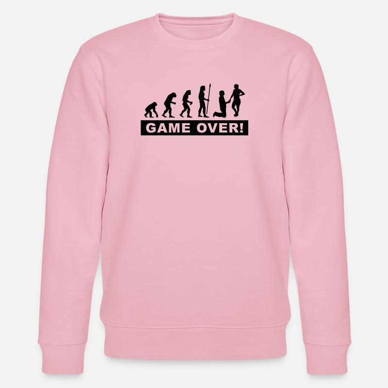 evolution_wedding - Stanley/Stella Unisex Bio-Sweatshirt CHANGER  - Hellrosa