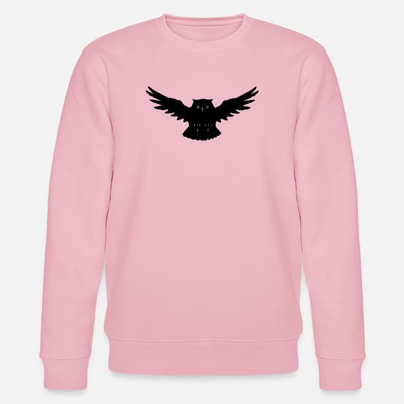 Eule im Angriff - Stanley/Stella Unisex Bio-Sweatshirt CHANGER - Hellrosa