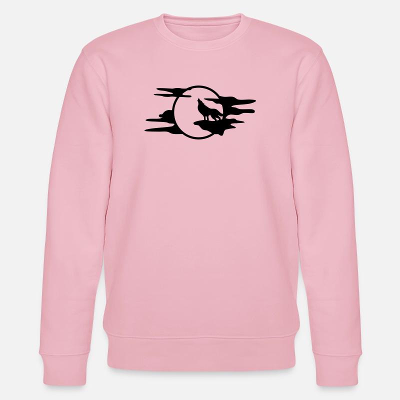 Le loup noir - Sweat bio CHANGER Stanley/Stella Unisexe - rose pâle