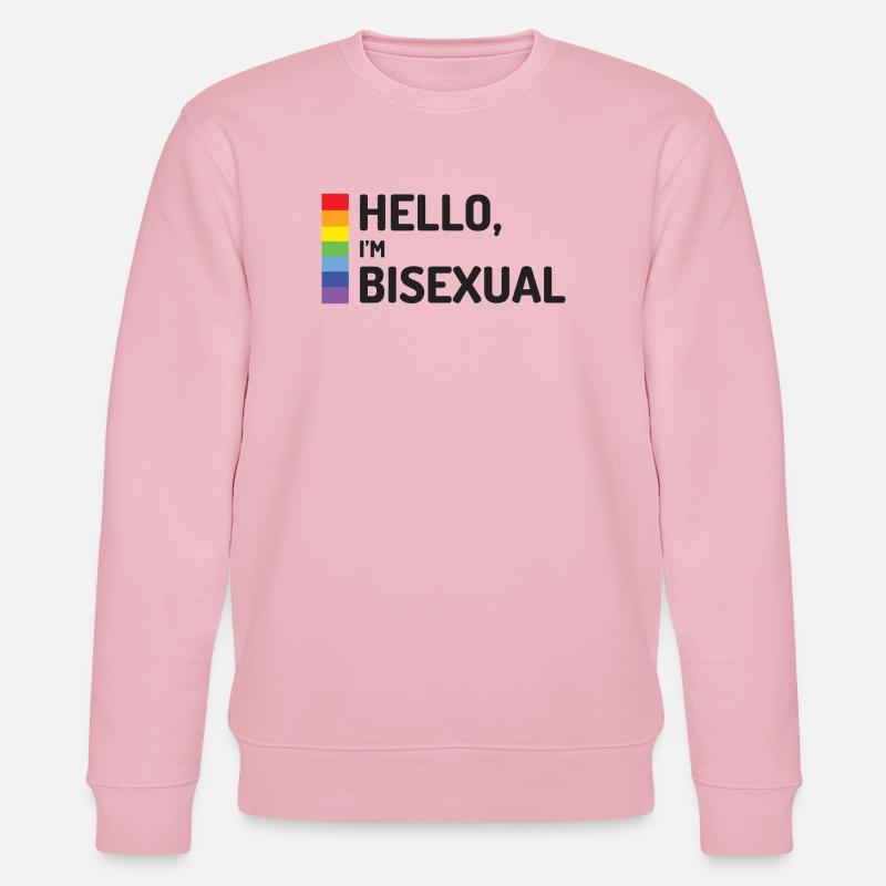 Hallo, ich bin bisexuell - Stanley/Stella Unisex Bio-Sweatshirt CHANGER  - Hellrosa