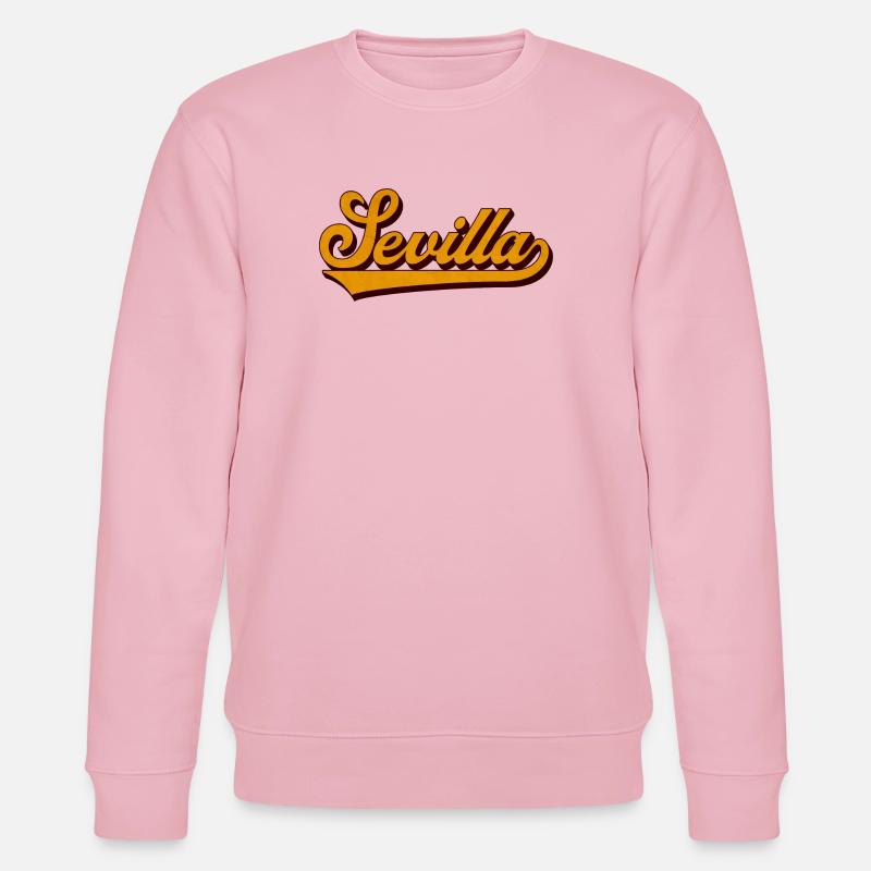 Sevilla Retro Script Gelb - Stanley/Stella Unisex Bio-Sweatshirt CHANGER  - Hellrosa