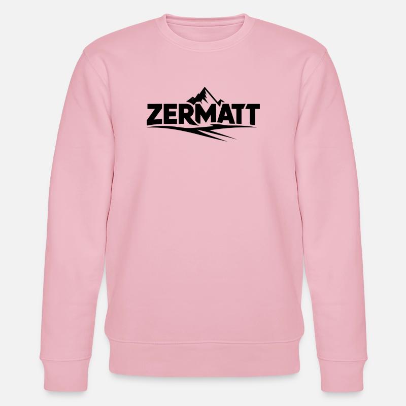 Zermatt - Conception de souvenirs - Sweat bio CHANGER Stanley/Stella Unisexe - rose pâle