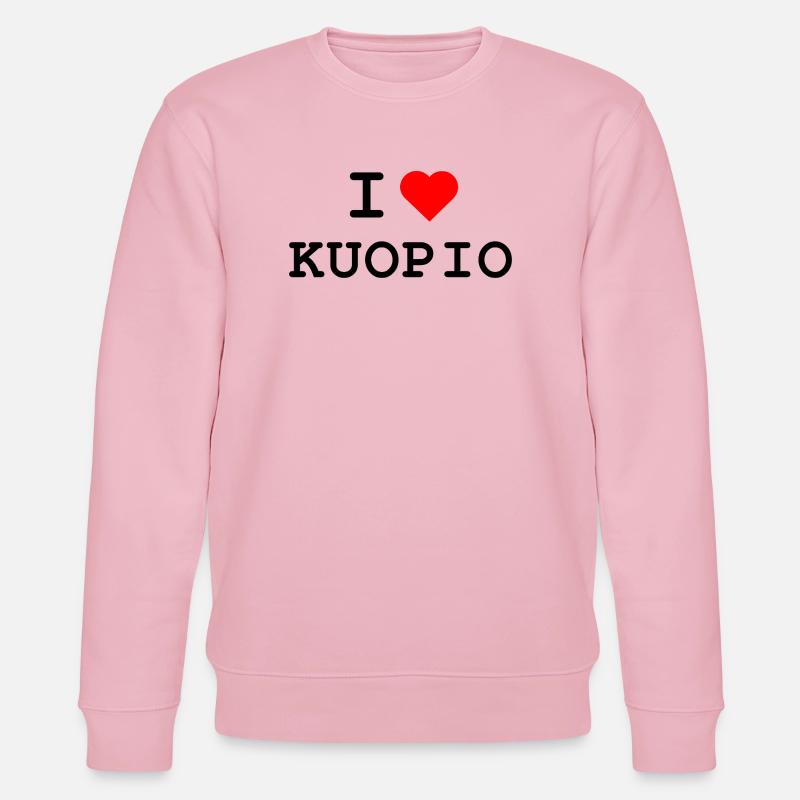Ich liebe Kuopio - J’aime Kuopio - Sweat bio CHANGER Stanley/Stella Unisexe - rose pâle