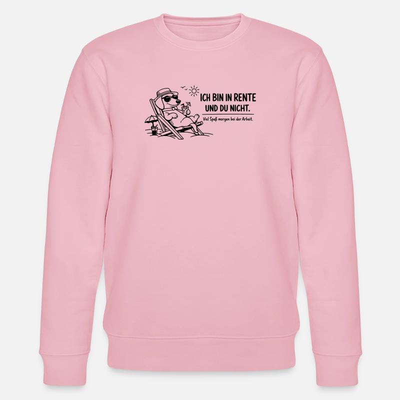 Lustiges Rentner Bild Spruch Dackel - Stanley/Stella Unisex Bio-Sweatshirt CHANGER  - Hellrosa