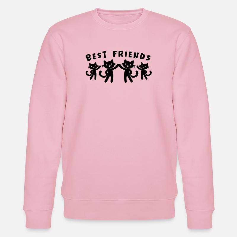 Beste Freunde Katzen - Stanley/Stella Unisex Bio-Sweatshirt CHANGER  - Hellrosa