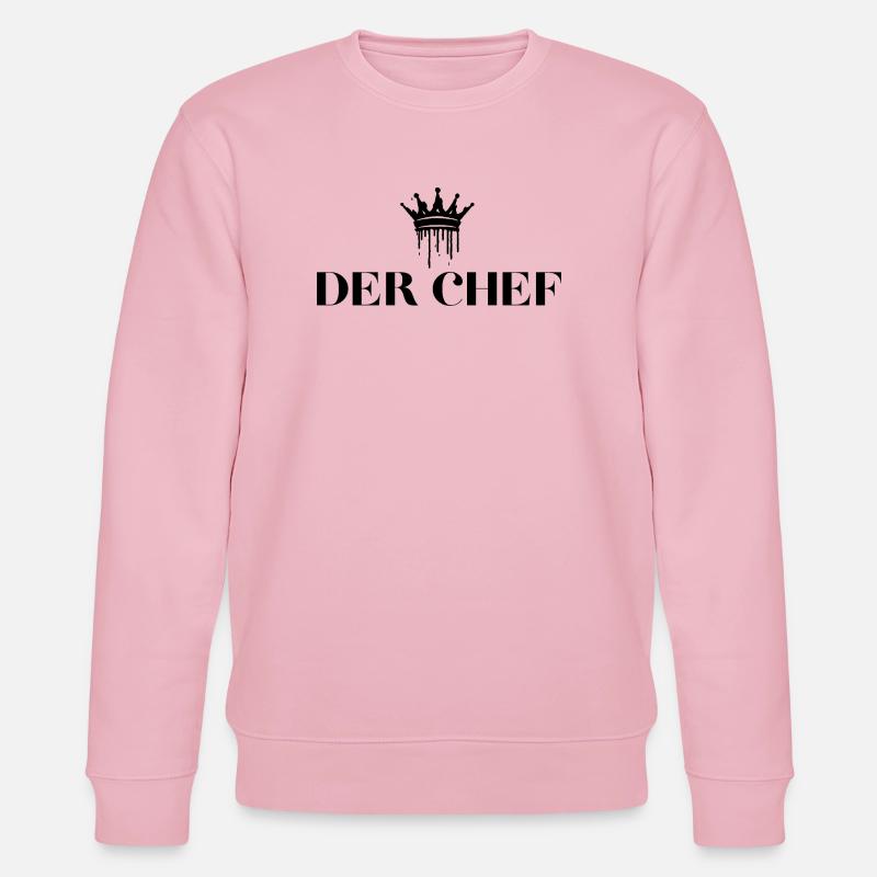 Der Chef Krone Chef Geschenke - Stanley/Stella Unisex Bio-Sweatshirt CHANGER  - Hellrosa