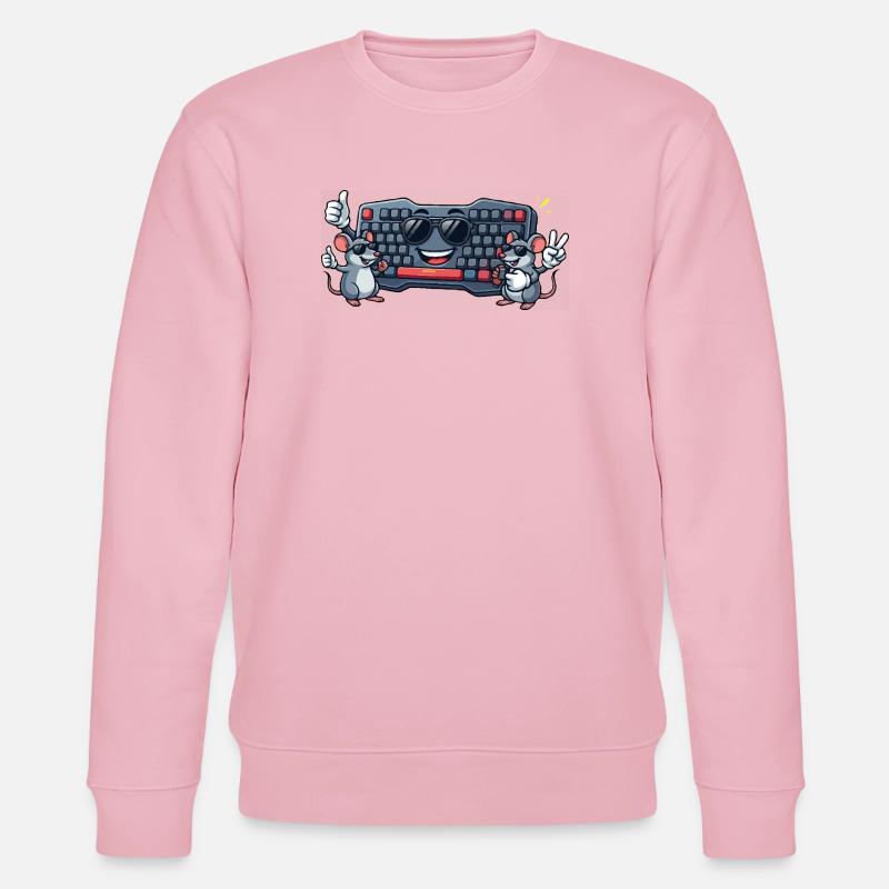 Duo de souris à clavier - Sweat bio CHANGER Stanley/Stella Unisexe - rose pâle