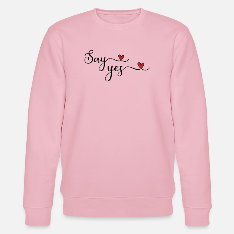 Sag ja - Stanley/Stella Unisex Bio-Sweatshirt CHANGER  - Hellrosa