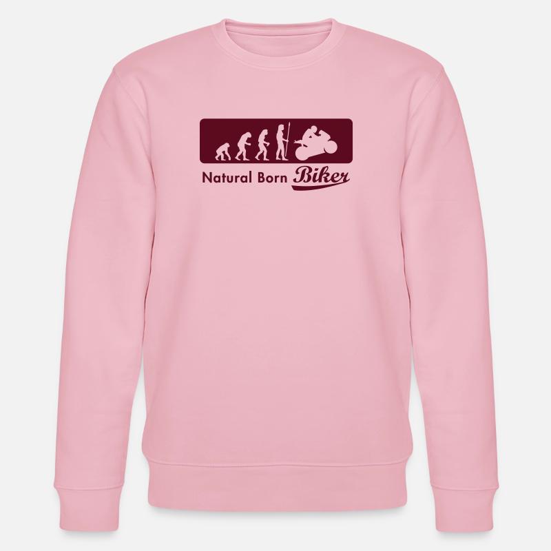 evolution_biker - Stanley/Stella Unisex Bio-Sweatshirt CHANGER  - Hellrosa