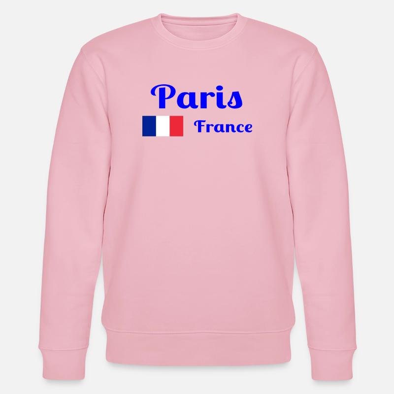 Paris Frankreich - Stilvolle Drucke - Stanley/Stella Unisex Bio-Sweatshirt CHANGER - Hellrosa