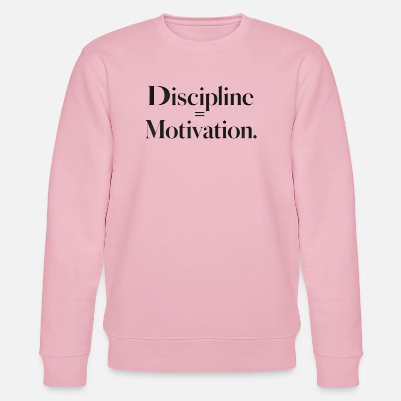 Disziplin Motivation Typografie - Stanley/Stella Unisex Bio-Sweatshirt CHANGER  - Hellrosa