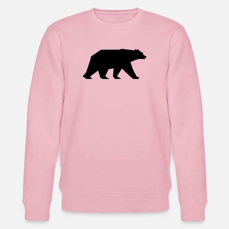 Bär Silhouette Symbol - Stanley/Stella Unisex Bio-Sweatshirt CHANGER  - Hellrosa