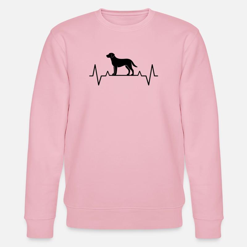Geschenkidee Hundemama Labrador Herzschlag EKG - Stanley/Stella Unisex Bio-Sweatshirt CHANGER  - Hellrosa