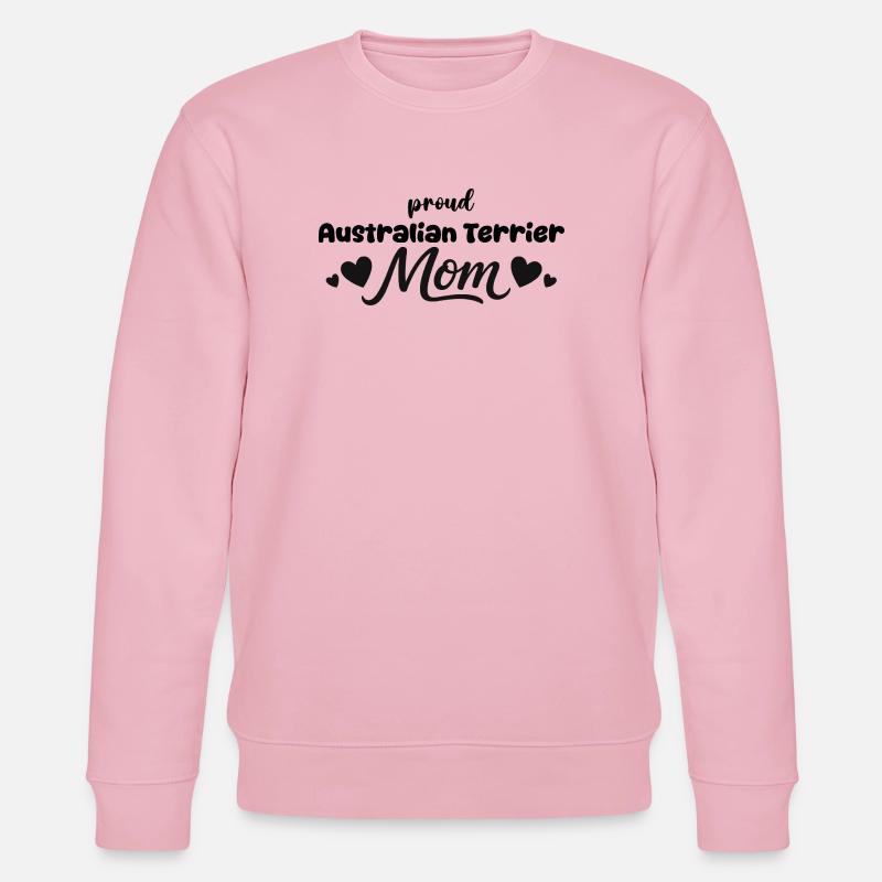  Stolze Aussie Terrier Mutter, Australischer - Stanley/Stella Unisex Bio-Sweatshirt CHANGER  - Hellrosa