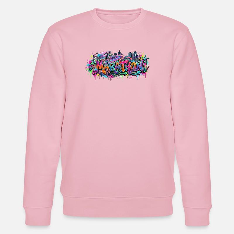 Farbrausch Marathon Graffiti - Stanley/Stella CHANGER Unisex Organic Sweatshirt - cotton pink