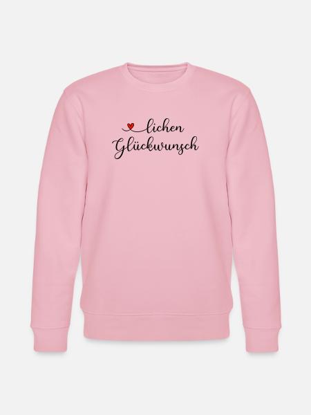 herzlichen Glückwunsch - Stanley/Stella Unisex Bio-Sweatshirt CHANGER  - Hellrosa