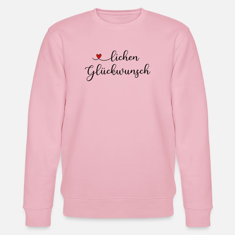 herzlichen Glückwunsch - Stanley/Stella Unisex Bio-Sweatshirt CHANGER  - Hellrosa