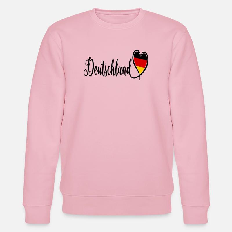 Deutschland Herzflagge Script - Stanley/Stella Unisex Bio-Sweatshirt CHANGER  - Hellrosa