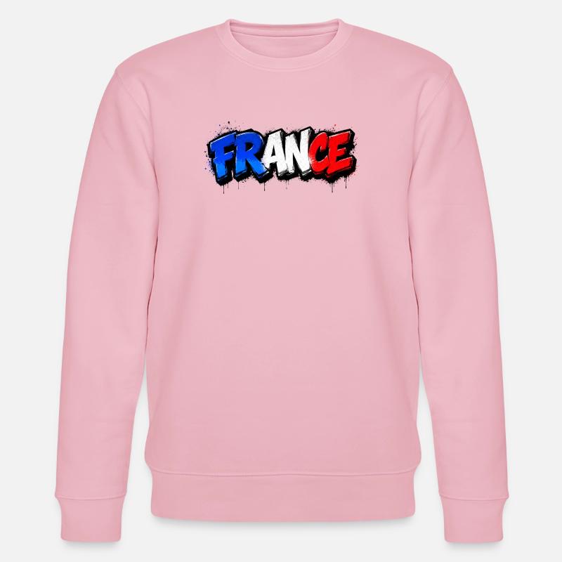 France Graffiti - Stanley/Stella Unisex Bio-Sweatshirt CHANGER - Hellrosa