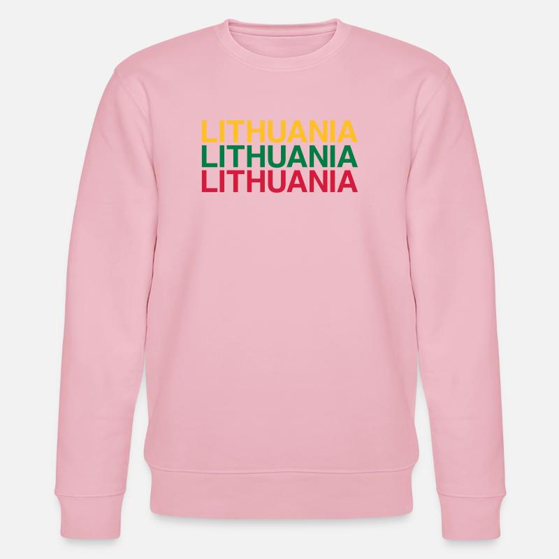 LITAUEN Lithuania Flagge - Stanley/Stella Unisex Bio-Sweatshirt CHANGER - Hellrosa