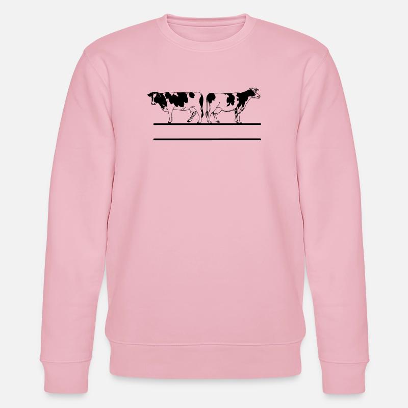 Kuhmonogramm transparent - Stanley/Stella Unisex Bio-Sweatshirt CHANGER  - Hellrosa
