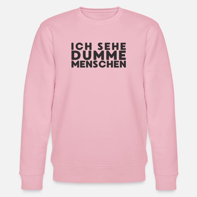 Ich sehe dumme Menschen - Stanley/Stella Unisex Bio-Sweatshirt CHANGER  - Hellrosa